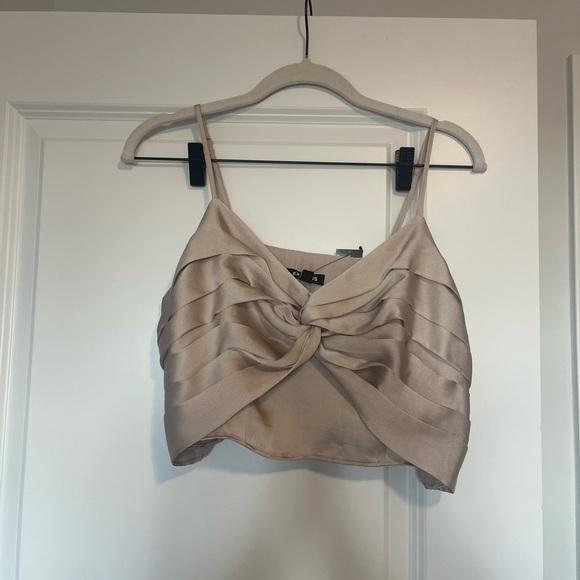 Express Satin Tan Pant Set - Picture 3 of 7